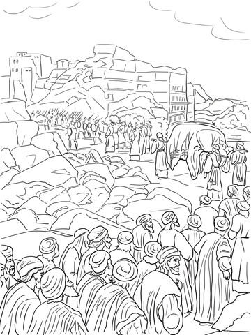 Joshua Capture Of Jericho Coloring Page